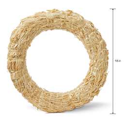 Natural Straw Wreaths 18"