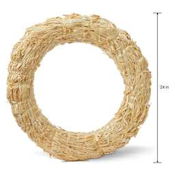 Natural Straw Wreaths 24"