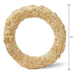 Natural Straw Wreaths 8"