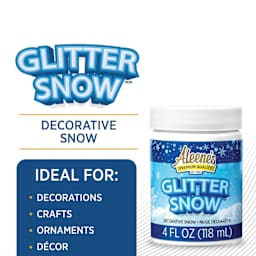 Glitter Snow: Decorative snow. Ideal for: decorations, crafts, ornaments, and decor.