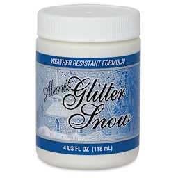 Aleene's Decorative Snow - Front of 4 oz Jar of Glitter Snow
