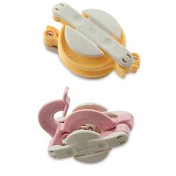 Clover Pom Pom Maker - 2 small Pom Pom Makers one open, one closed