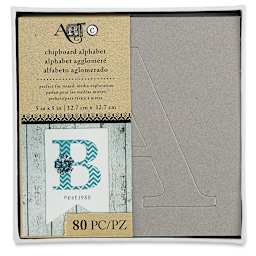 Art-C Chipboard Alphabet Stencil Set