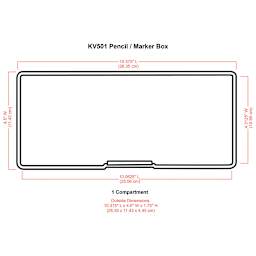 ArtBin 1-Tray Art/Craft Box - Illustration diagraming box dimensions