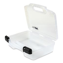 ArtBin Carrying Case - 12" x 9 7/8" x 3 1/4", Translucent White open