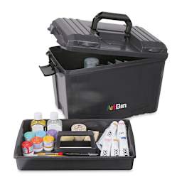 ArtBin Sidekick XL Storage Bin (Shown open with tray removed and supplies in tray. Supplies not included.)