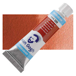 Van Gogh Watercolor - Light Oxide Red, 10 ml tube and swatch
