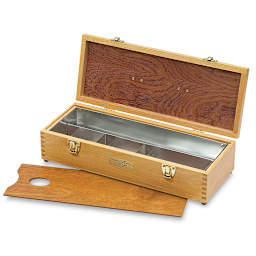Jullian Painting Boxes - Open Box with palette removed to show metal liner

