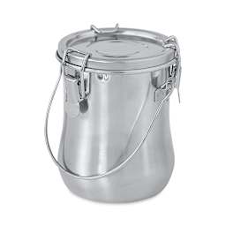 Anderson & Sons Stainless Steel Airtight Brush Washer - Front view of 20 oz Brush Washer with lid