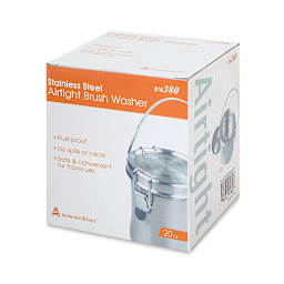 Anderson & Sons Stainless Steel Airtight Brush Washer - Right angle view of 20 oz package