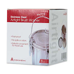 Anderson & Sons Stainless Steel Airtight Brush Washer - Right angle view of 8 oz package