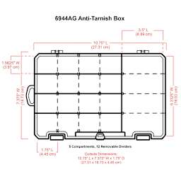 ArtBin Tarnish Inhibitor Box - Illustration with corresponding dimensions