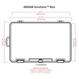 Artbin Solutions Box - 1 Compartment Box (illustration of box with corresponding dimensions)