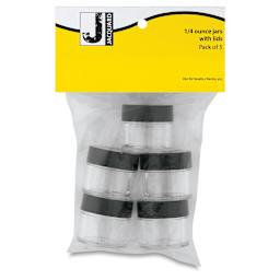 Jacquard Plastic Jars - Front view of package of 5 Jars