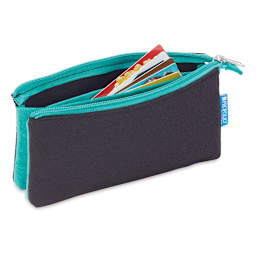 Itoya Profolio Midtown Pouch - Black/Wintergreen, 4" x 7"