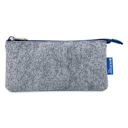 Itoya Profolio Midtown Pouch - Gray/Blue, 4" x 7" side view