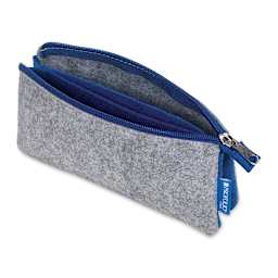 Itoya Profolio Midtown Pouch - Gray/Blue, 4" x 7" open