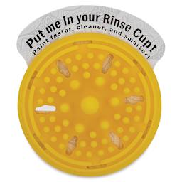 Paint Puck Brush Cleaner - Yellow top view