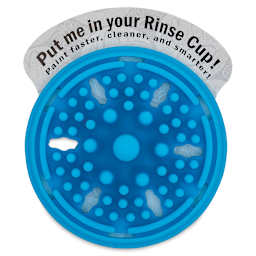 Paint Puck Brush Cleaner - Blue top view with package