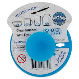 Paint Puck Brush Cleaner - Blue back with package
