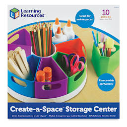 Learning Resources Create-a-Space Storage Center - Front view of package