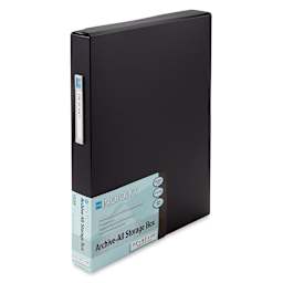 Itoya ProFolio Archive-All Storage Box - Left angle view of package with label