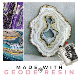 Example of a resin geode made with Colorberry Geode Resin