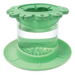 Paint Puck Ultimate Rinse Cup - Front view of Green Cup