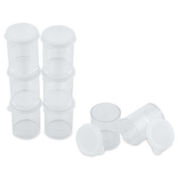 Blick Plastic Storage Cups - 1.7 oz, Pkg of 8 (two with cap off)