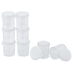 Blick Plastic Storage Cups - 0.8 oz, Pkg of 8 (two cups with lids removed)