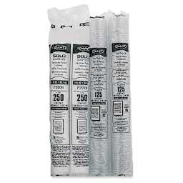 Uline Plastic Cups with Lids - 2 oz, Pkg of 250 (in packaging)