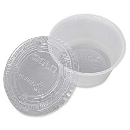 Uline Plastic Cups with Lids - 2 oz, Pkg of 250 (example of single cup and lid)