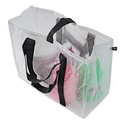Alvin Mesh Tote Bag (side view with product to show gusset, product not included)