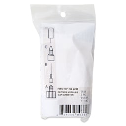 Fineline Tips and Caps - Standard Tip, 18 Gauge, Pkg of 3, back of packaging