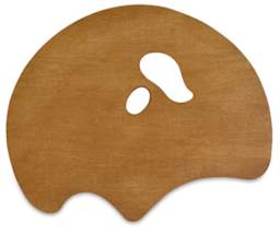 New Wave Wood Palette - Top view of Left Hand, Natural, Grand View Confidant style 