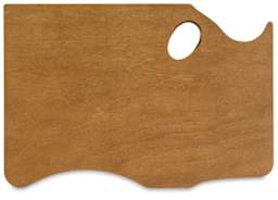 New Wave Wood Palette - Top view of Left Hand, Natural, Highland Palette style