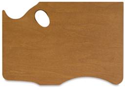 New Wave Wood Palette - Top view of Right Hand, Natural, Highland Palette style