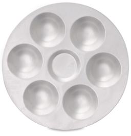 Richeson Aluminum Palette - Top view of Round Palette