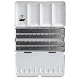 Schmincke Empty Watercolor Tin - for 24 Full Pans / 48 Half Pans (pans not included)