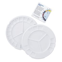 Speedball Color Wheel Palette - Open palette shown with Color mixing Brochure
