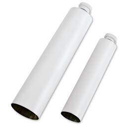 Utrecht Aluminum Paint Tubes - Large and small Tubes at angle showing open ends