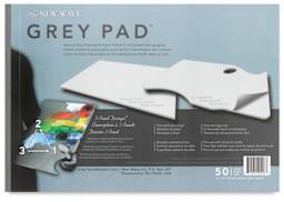 New Wave Grey Pad Disposable Palettes - Front view of Rectangular package shown