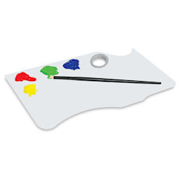 New Wave Easy Lift Palette - Angled view of Palette with paint and brush