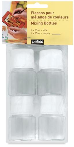 Pebeo Mixed Media Mixing Bottles - Front of package showing 4 bottles
