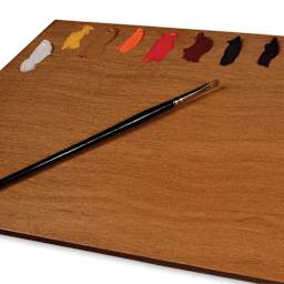 New Wave Posh Tabletop Palette - Natural, 9" x 12" with paint and brush ready to use (not included)