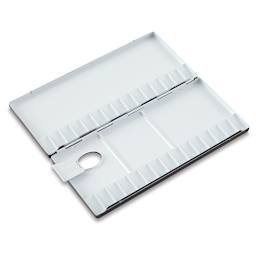 Holbein Aluminum Folding Watercolor Palettes - 30 Well size shown open with Thumb slot also open