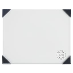 New Wave Posh Glass Tabletop Palette, Clear - 6.75" x 8.4"