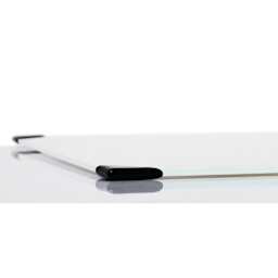 New Wave Posh Glass Tabletop Palette - White, 6.75" x 8.4", corner