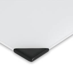 New Wave Posh Glass Tabletop Palette - White, Corner View