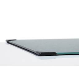 New Wave Posh Glass Tabletop Palette - Gray, 6.75" x 8.4", corner